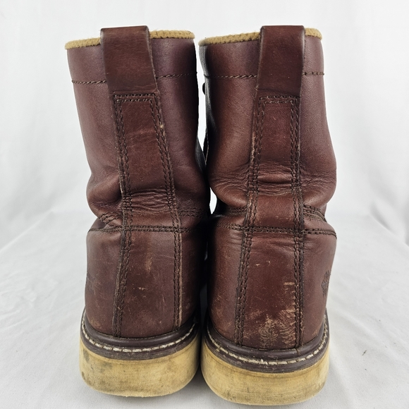 Field N Forest USA Brown Leather Lace Up Mens Work Hunting Boots 9-9.5 EEE - Picture 10 of 12